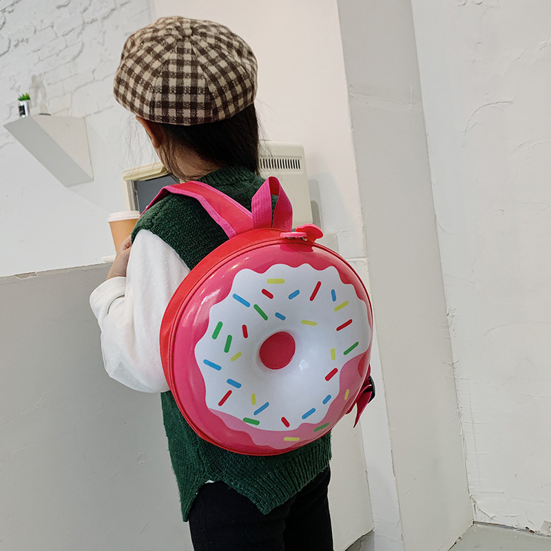 School Backpack Teen - Karikatür çocuklar sırt çantası sevimli Donut