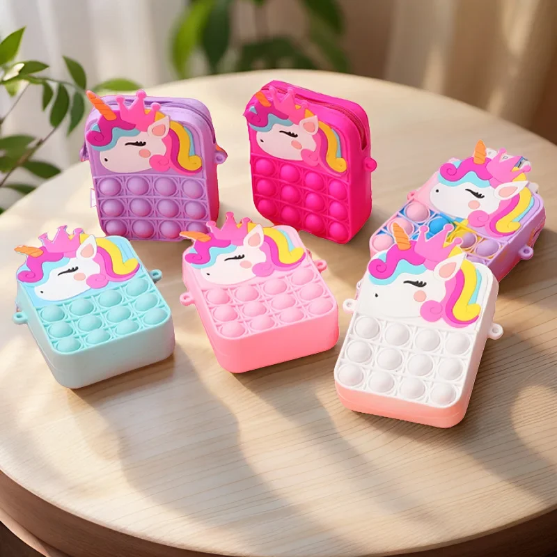 Mini Backpack Purse - Büyülü Renk Değiştiren Unicorn Bozuk Para