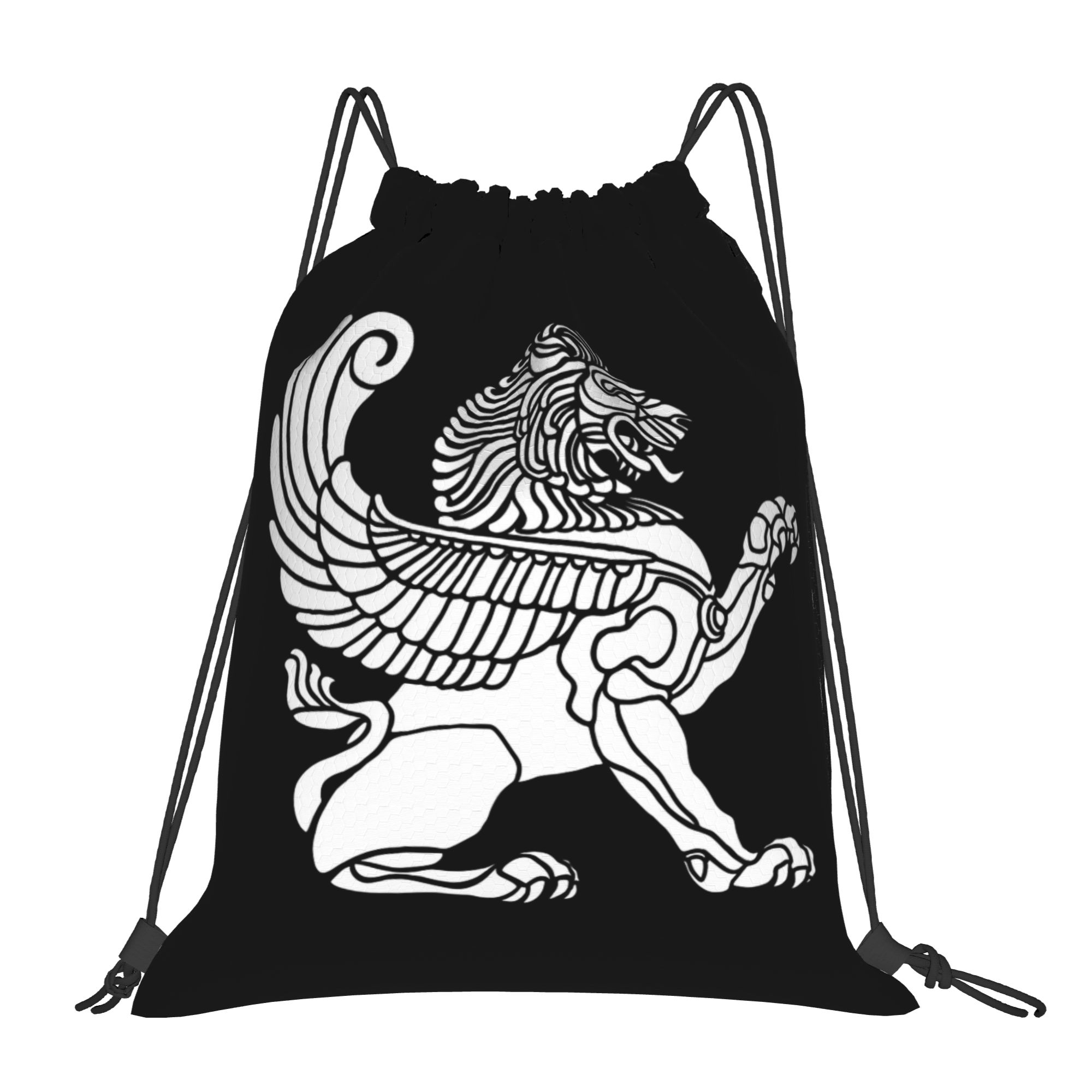 Drawstring Gym Bag - İran Aslanı İran İran Persya Sembolizmi