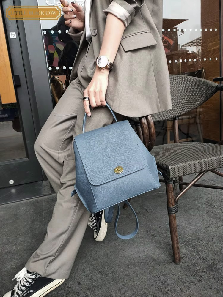 Leather Backpack Vintage - Hakiki Deri Sırt Çantası Kadın Rahat
