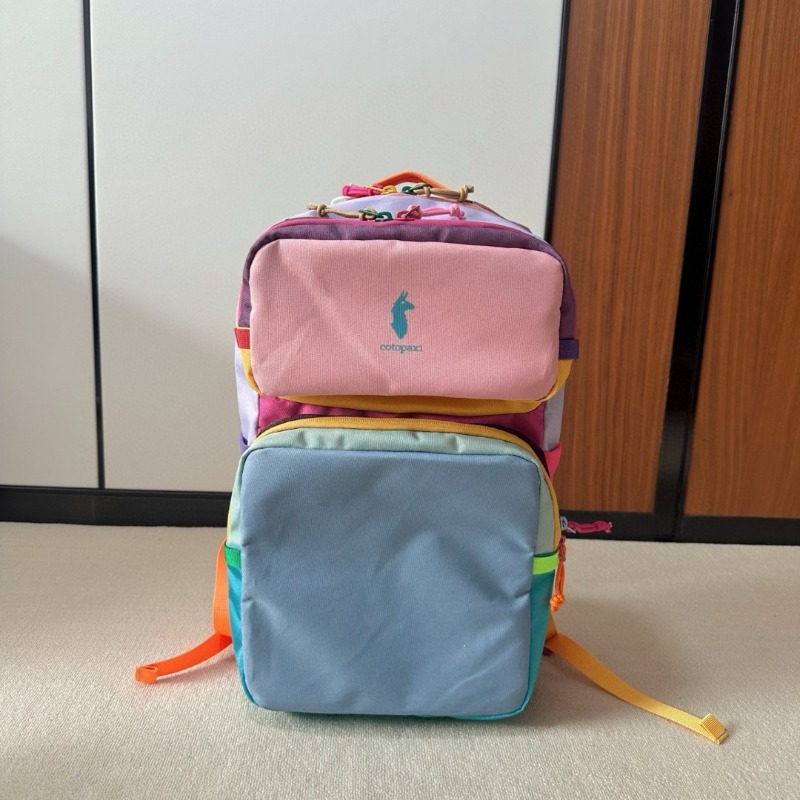 Canvas Backpack Casual - Dopamin Renk Bloklu Sırt Çantası Hafif