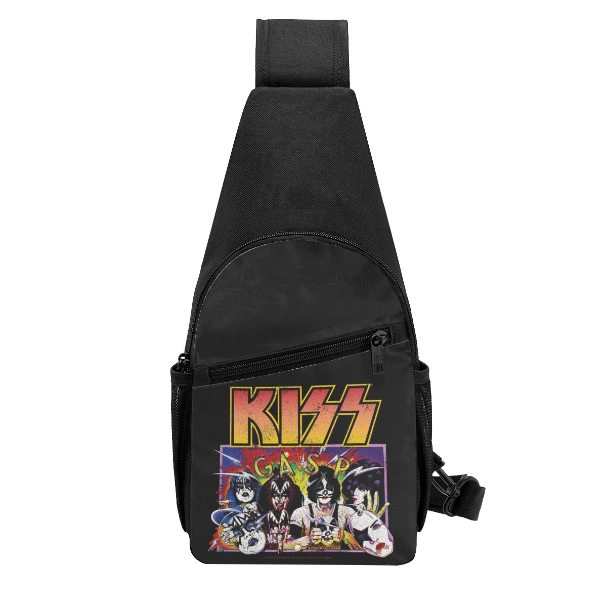 Sling Backpack Shoulder - Rock Roll Band Kiss Cat Göğüs