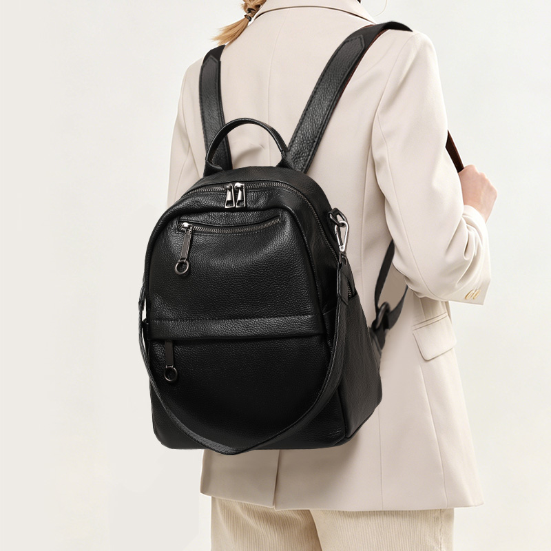 Travel Backpack Anti Theft - Aidrani Premium Sığır Derisi Sırt Çantası