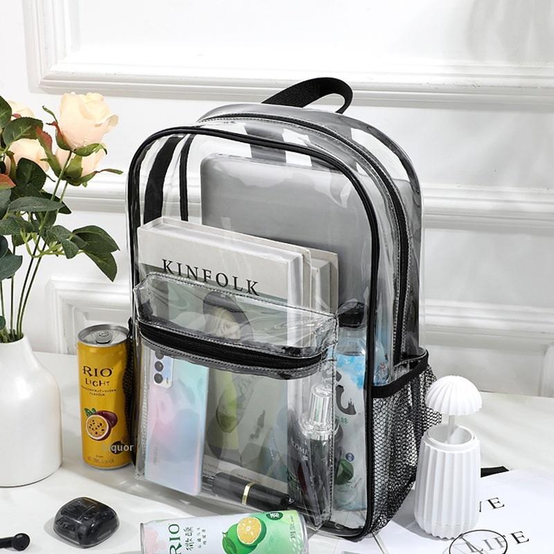 Canvas Backpack Casual - Şeffaf PVC Açık Hava Sporları Fitness