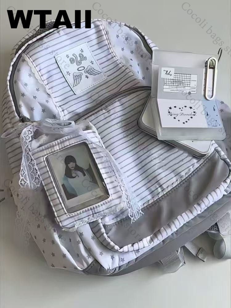 Moda Çizgili Nokta Dekor Sırt  - Canvas Backpack Casual incelemesi ve fiyatı