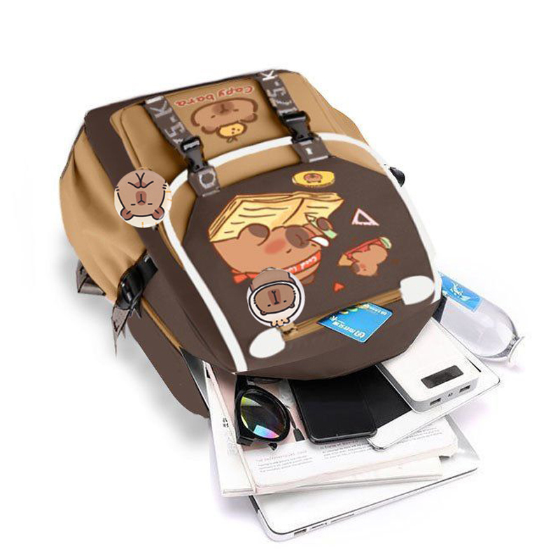 Kawaii Kapibara Şık Haki Çocuk - School Backpack Teen incelemesi ve fiyatı