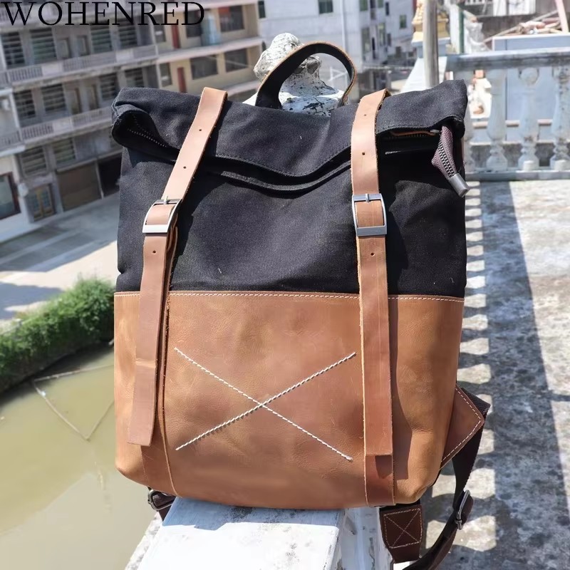 Moda Erkek Sırt Çantası Mumlu  - Leather Backpack Vintage incelemesi ve fiyatı