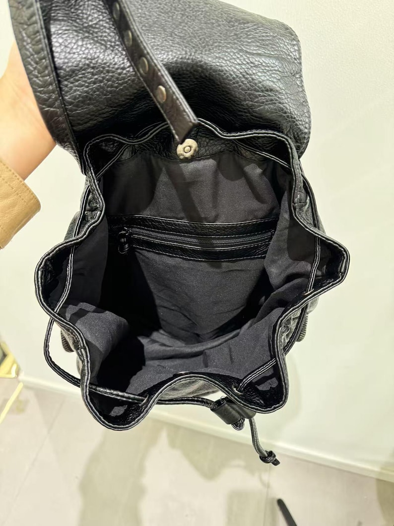 Gotik Punk PU Deri omuzdan ask - Leather Backpack Vintage incelemesi ve fiyatı