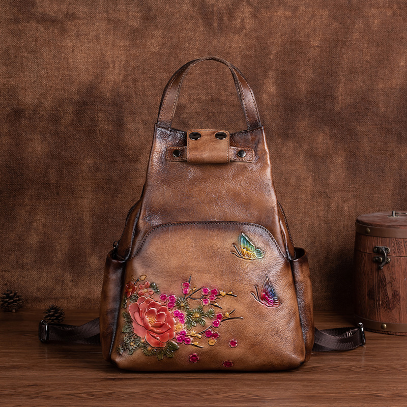 Johnature Hakiki Deri Kabartma - Leather Backpack Vintage incelemesi ve fiyatı
