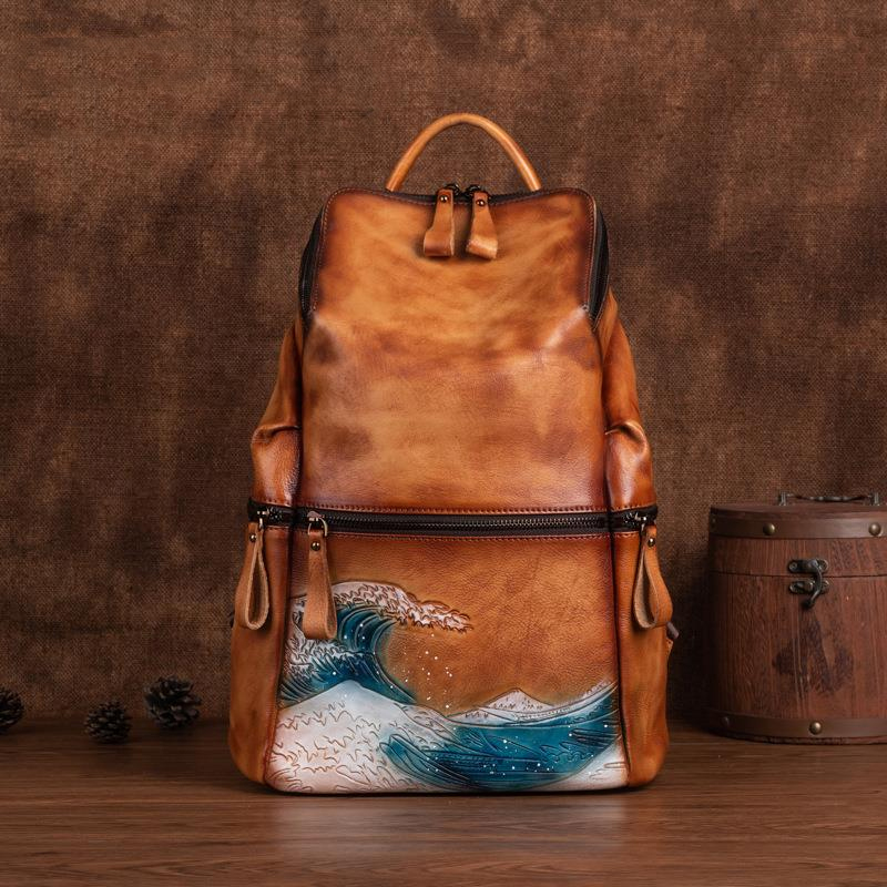 Hakiki gerçek yumuşak deri kad - Leather Backpack Vintage incelemesi ve fiyatı