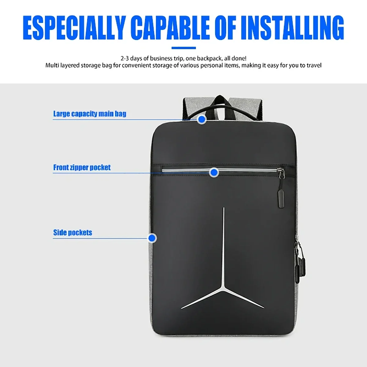 Moda Hırsızlığa Karşı USB Giri - Travel Backpack Anti Theft incelemesi ve fiyatı